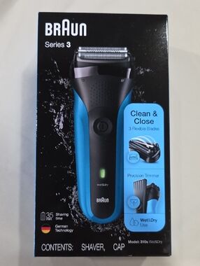 Braun Series 3 Wet & Dry Electric Shaver - Blue